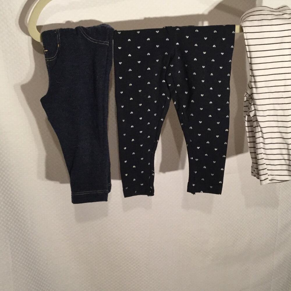 Baby girl elastic waste legging bundle6m
